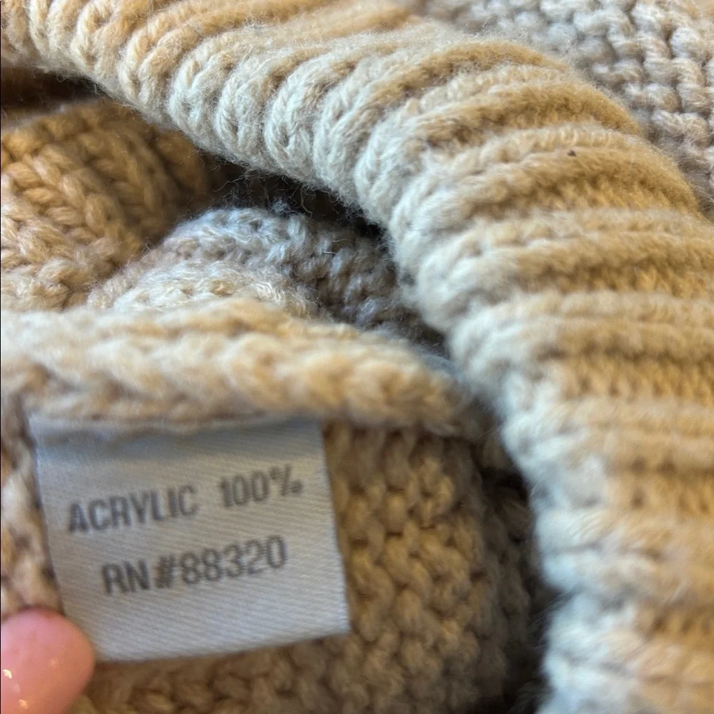 NWOT Lot of‎ 2 C.C Knit Beanies / Hat Black/ Tan One Size